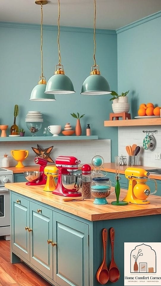 A Kitchen Island in a Contrasting Material