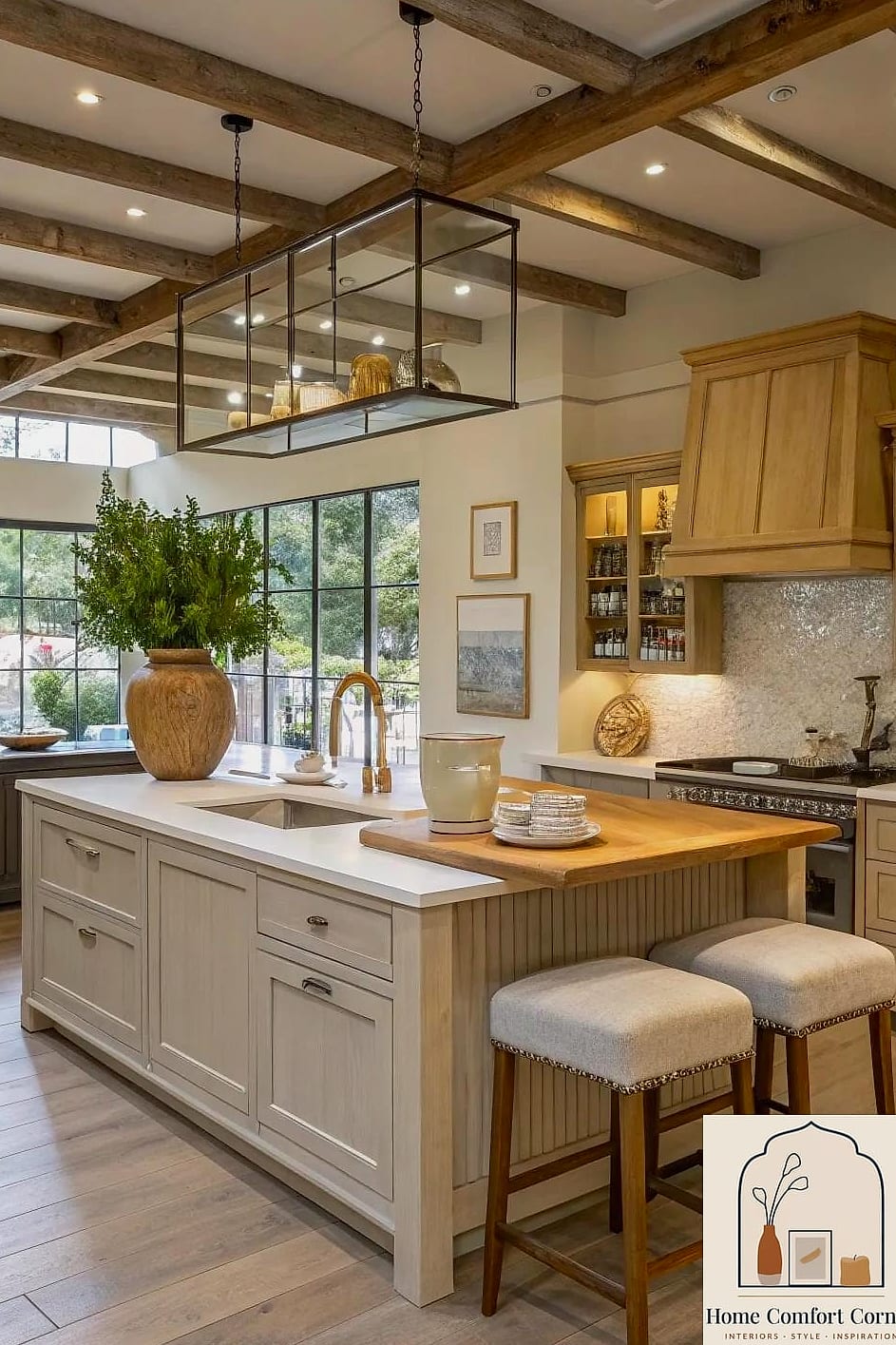 Kitchen Islands with Waterfall Edges