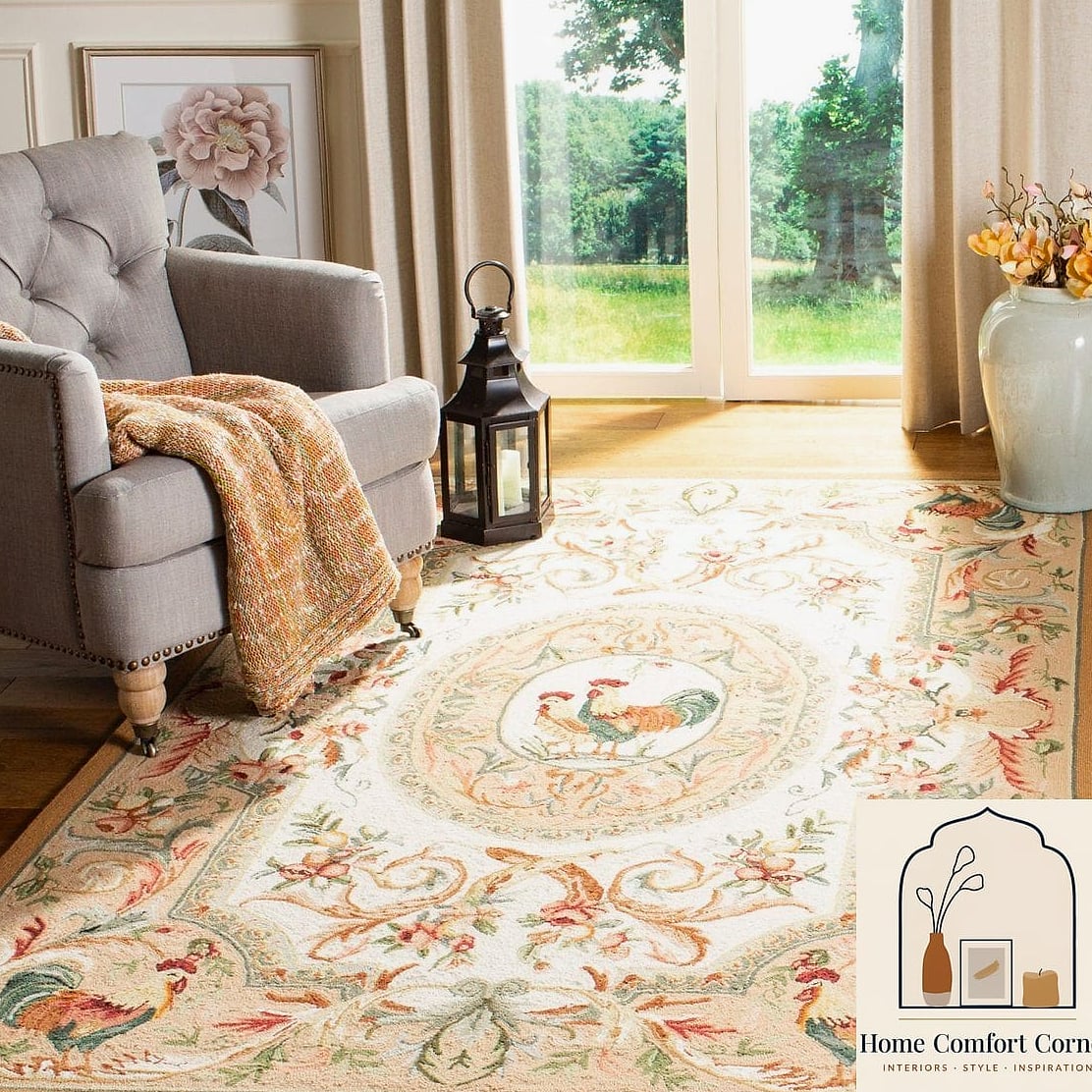 22 Country Farmhouse Decor Ideas to Upgrade Your Home This Weekend 20 Layered Area Rugs