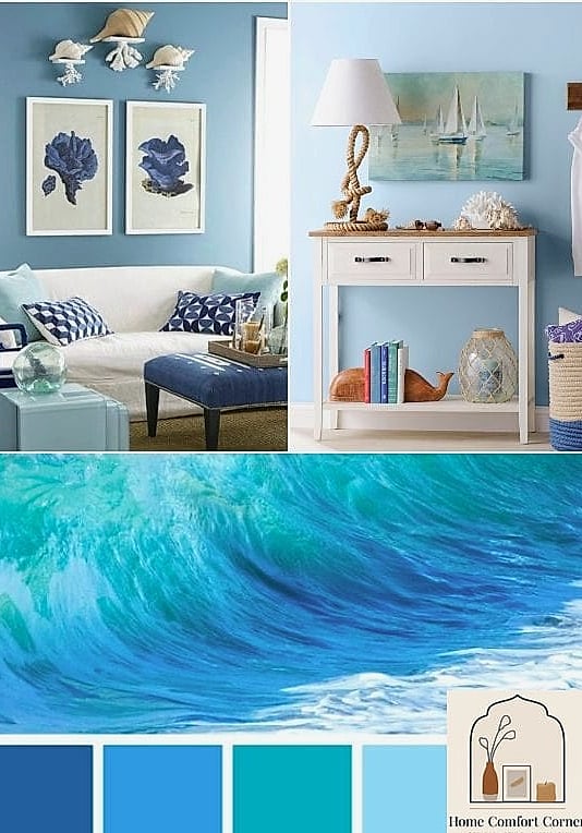 Layered Blue Paint with a Wave-Wash Technique