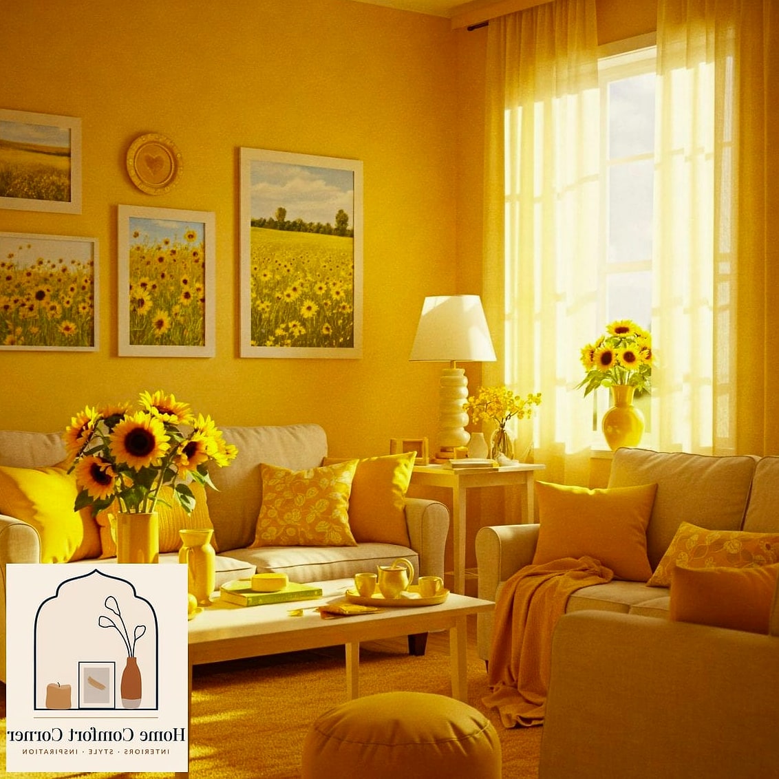 13 Yellow Room Decor Ideas That Are Both Stylish and Practical 9 Layered Lighting with Warm Yellow Bulbs