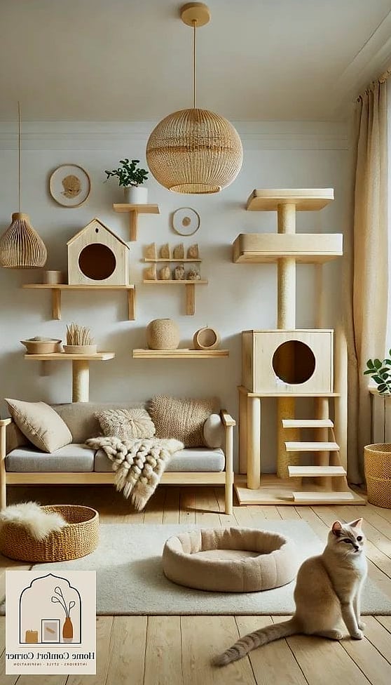 23 Stunning Cat Room Decor Ideas for Every Budget 15 Layered Lighting for Different Moods