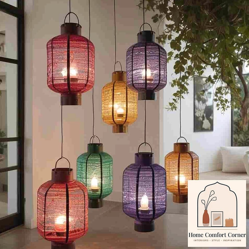 Layered Lighting With Lanterns and String Lights