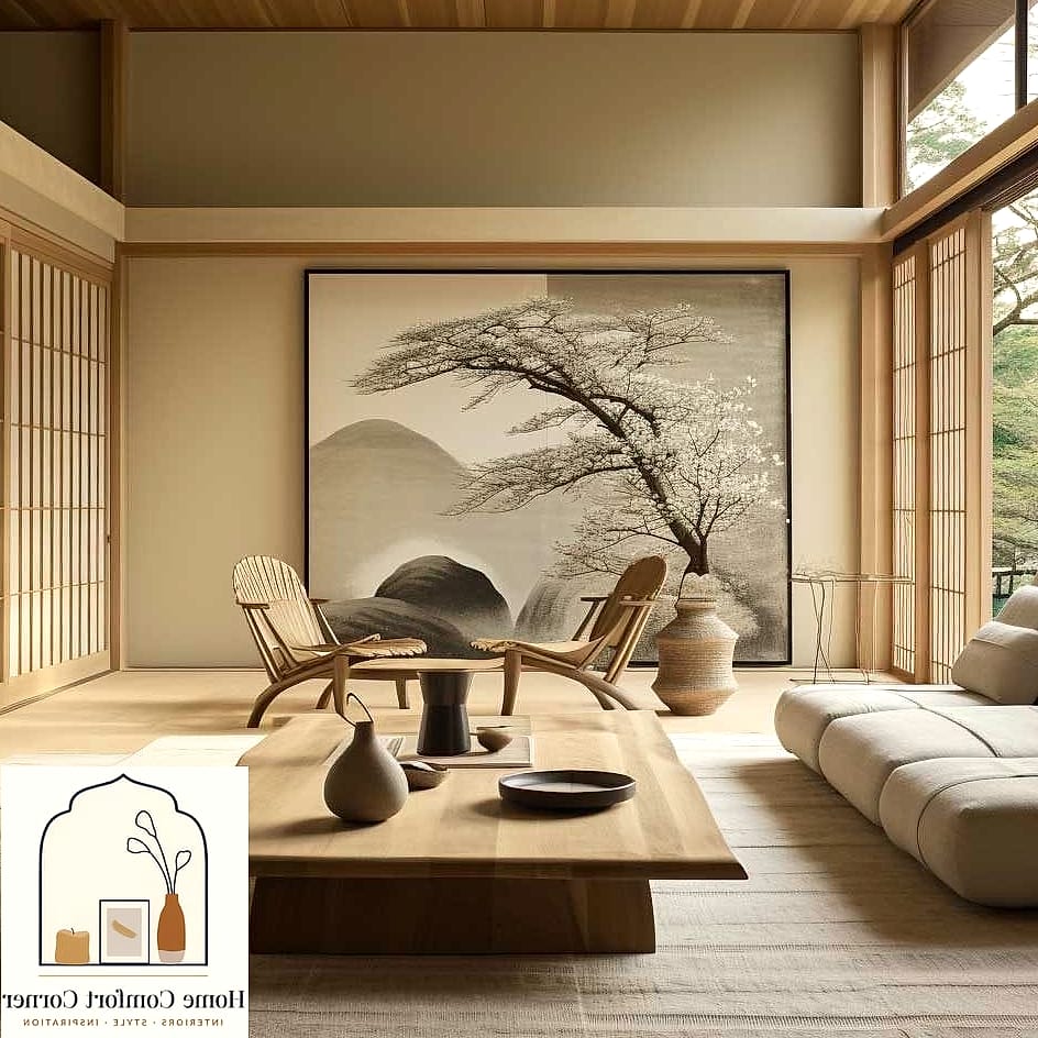 Layered Natural Textures in Living Rooms