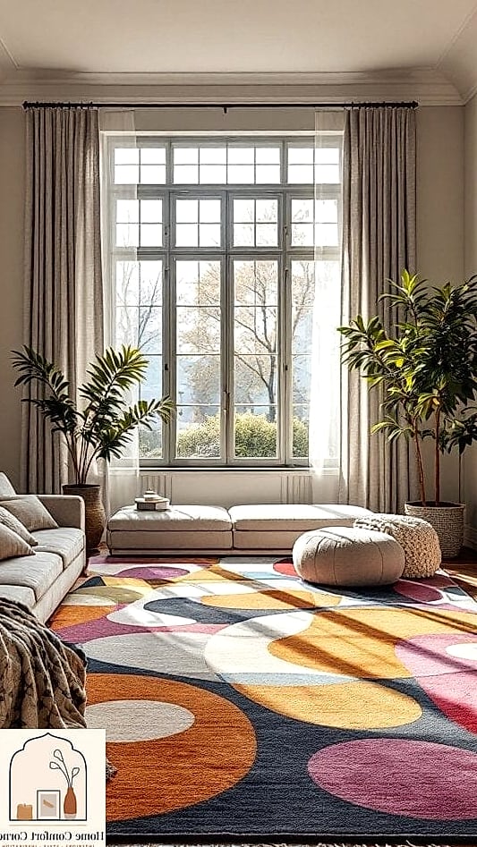 Layered Rugs in the Living Room