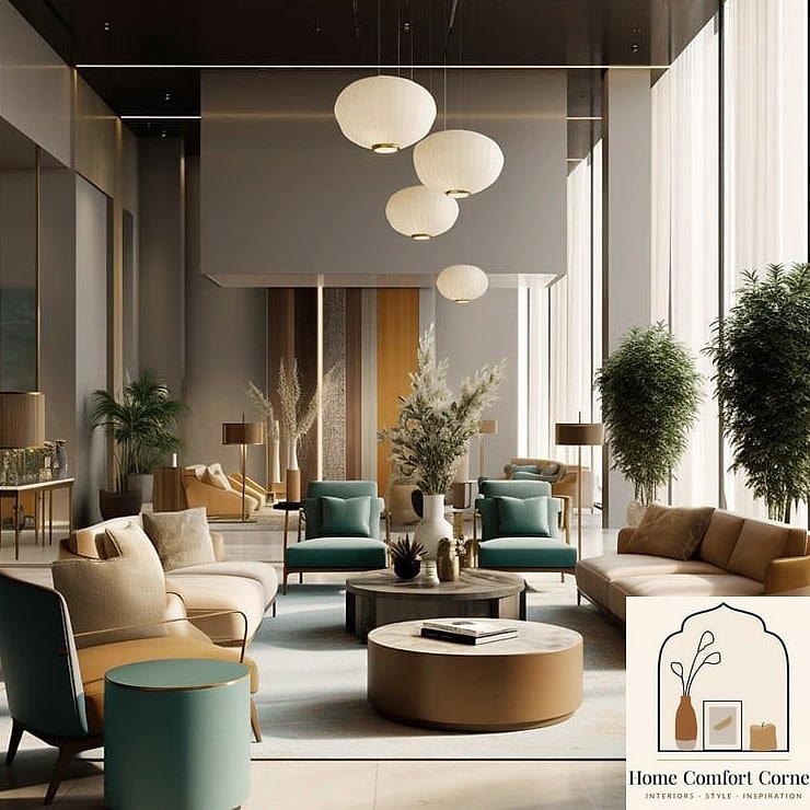 10 Lobby Interior Design Ideas That Will Transform Your Space 4 Layered Seating for Comfort and Flow