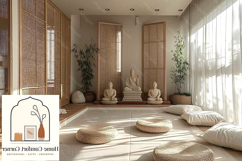 21 Meditation Room Decor Concepts That Are Actually Achievable on a Budget 6 Layered Textiles on the Floor