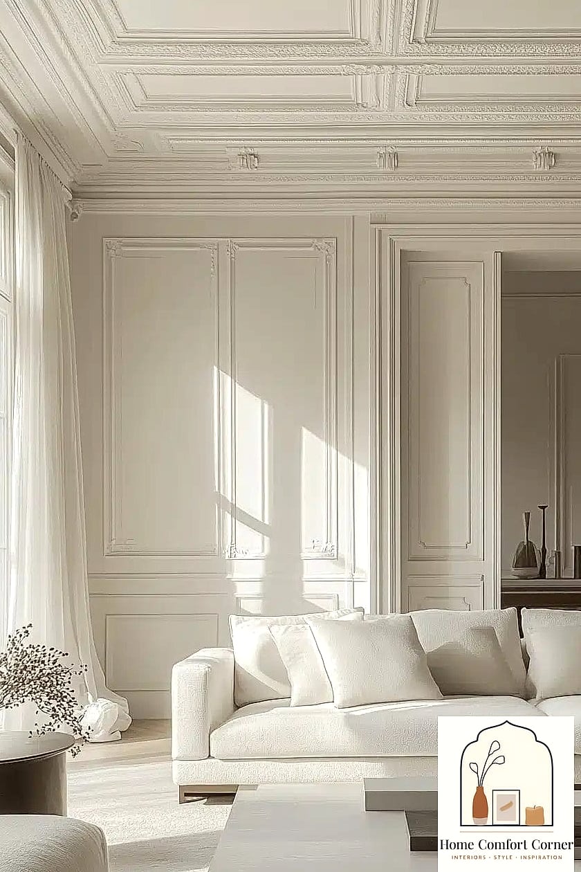 19 White Room Decor Ideas That Will Transform Your Space 2 Layered White Paint Tones