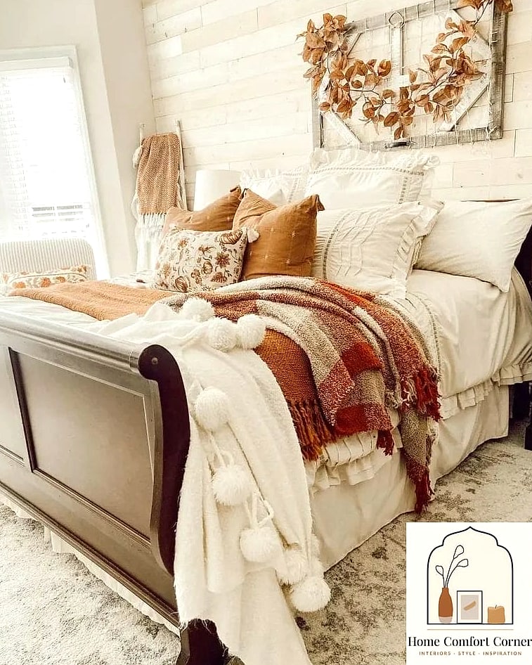 Layering a Chunky Knit Throw Over a Bare Sofa