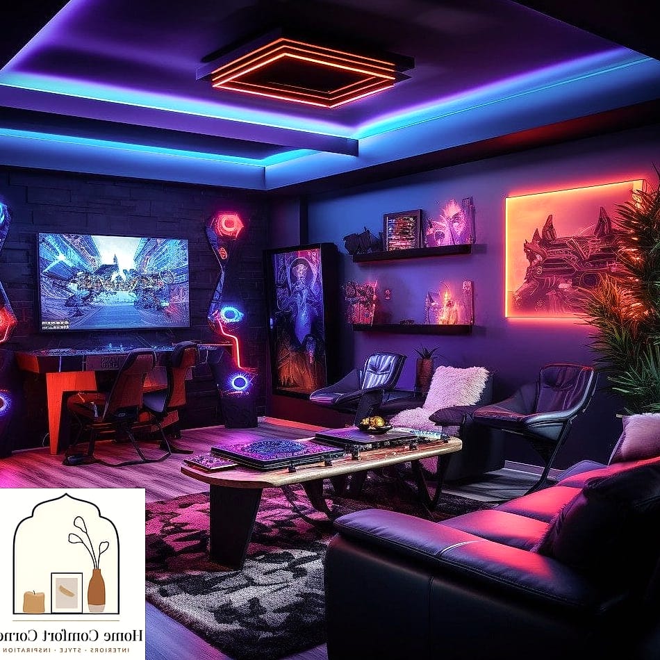 11 Gamer Room Decor Tips From Top Interior Designers 3 Layer Your Lighting Instead of Relying on One Overhead Fixture