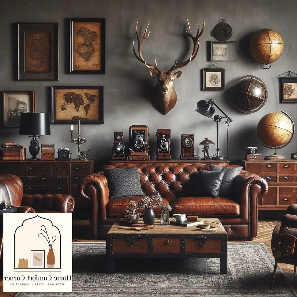 21 Stunning Mens Room Decor Ideas for Every Budget 3 Leather Accent Chair