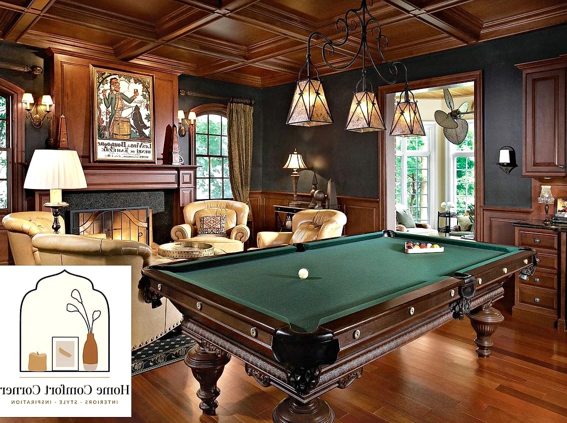 20 Billiards Room Decor Ideas From Homes We Absolutely Love 5 Leather Furniture for a Lounge Feel