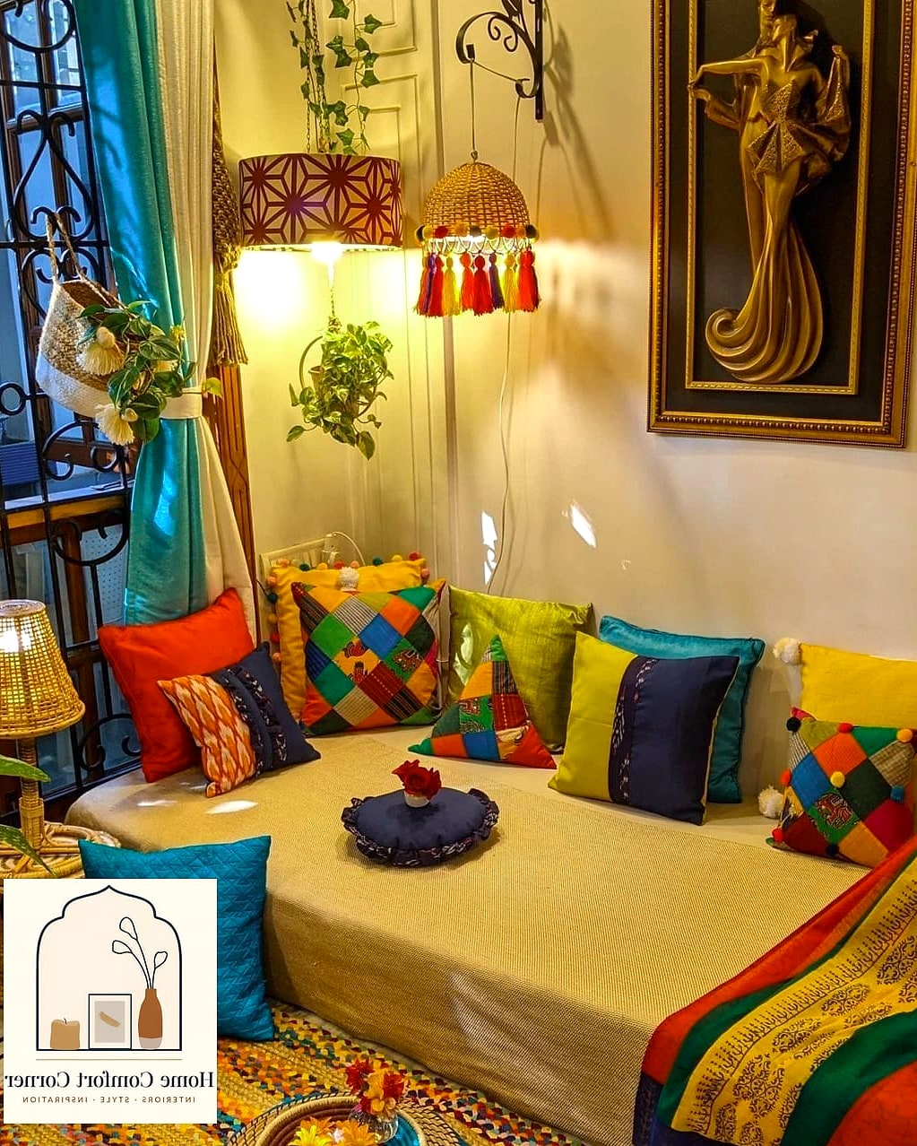 21 Terrace Room Ideas Indian Designs That Maximize Style and Function 10 Low Seating with Bolster Cushions