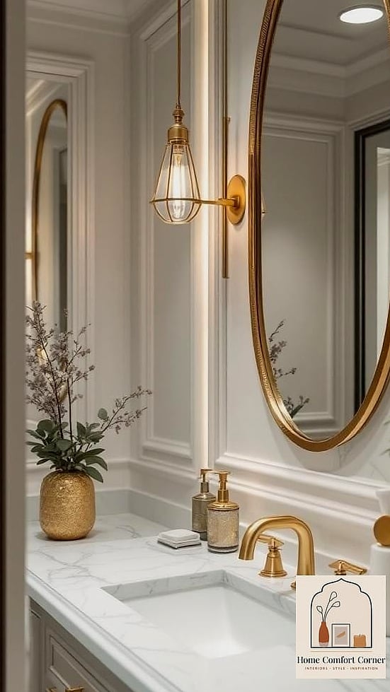 Marble Countertop with Waterfall Edge