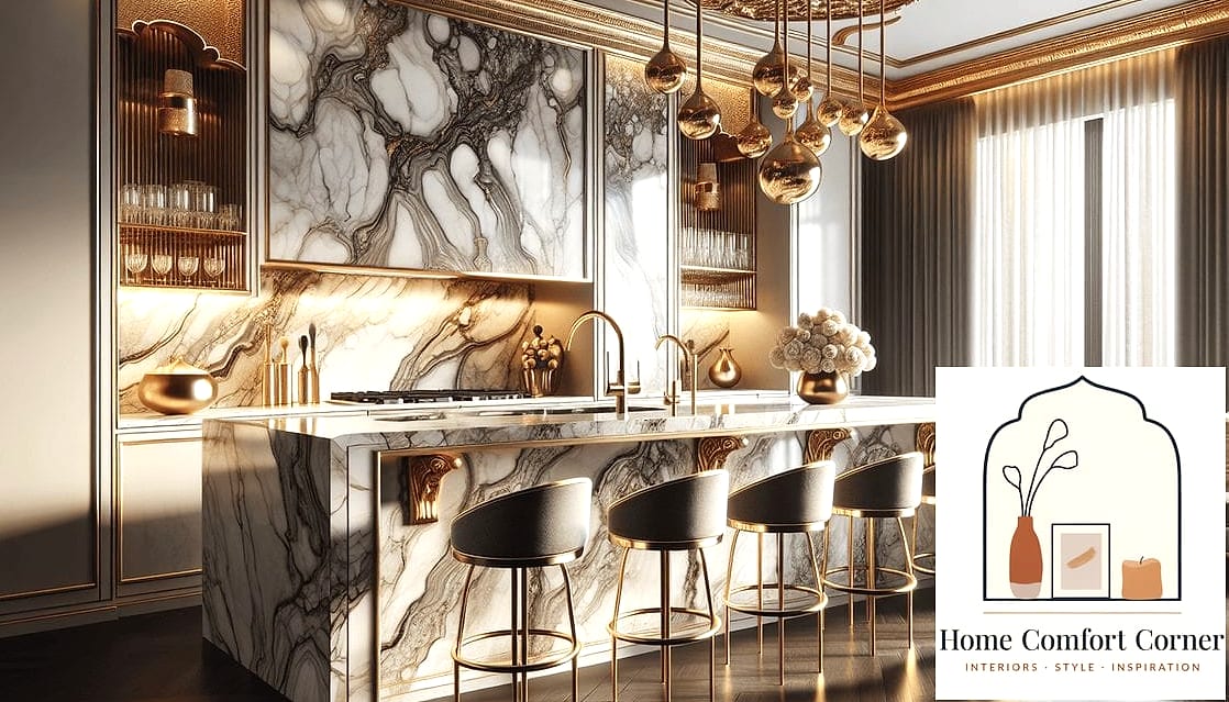 Marble Countertops with Veining