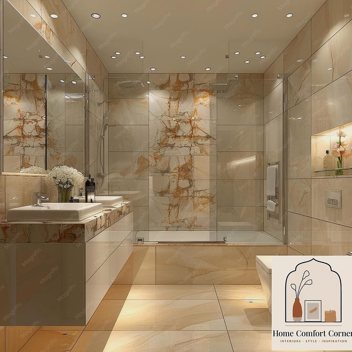 Marble-Look Porcelain Countertops