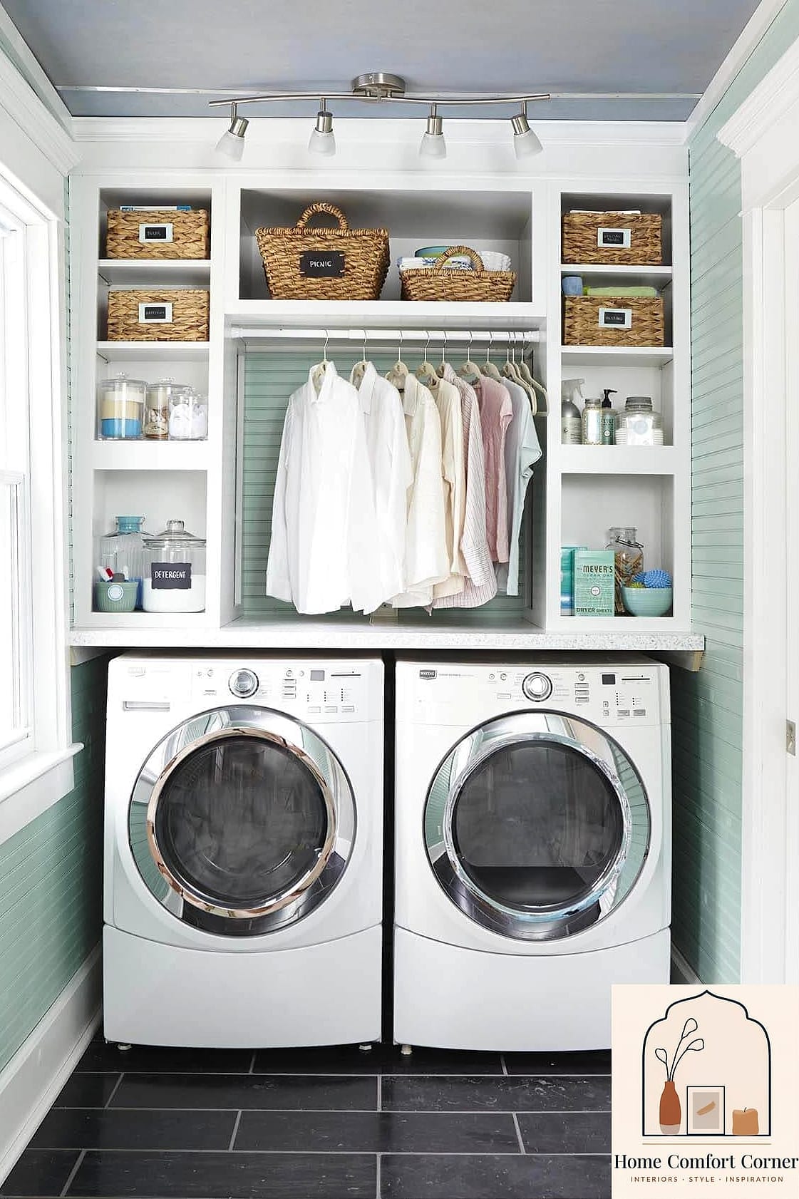 20 Wash Room Ideas Laundry Ideas to Upgrade Your Home This Weekend 3 Matching Storage Bins and Baskets