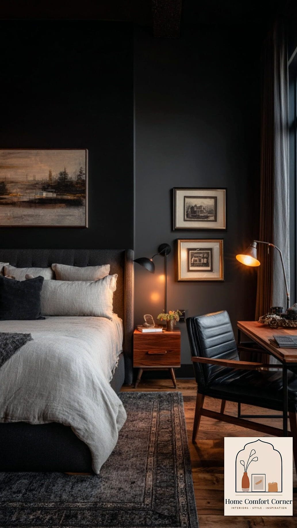21 Stunning Mens Room Decor Ideas for Every Budget 15 Matte Black Hardware Throughout