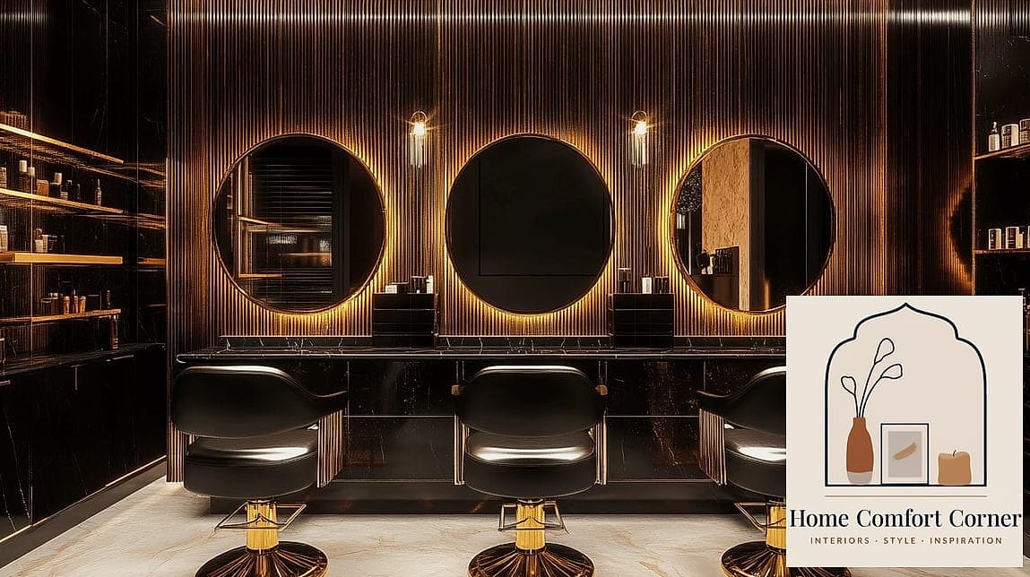 19 Salon Interior Design Ideas That Are Both Stylish and Practical 11 Matte Black Accents for Contrast
