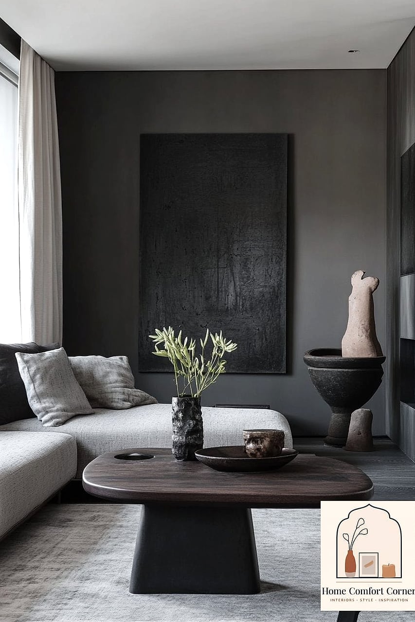 Matte Black Fixtures as the Only Accent