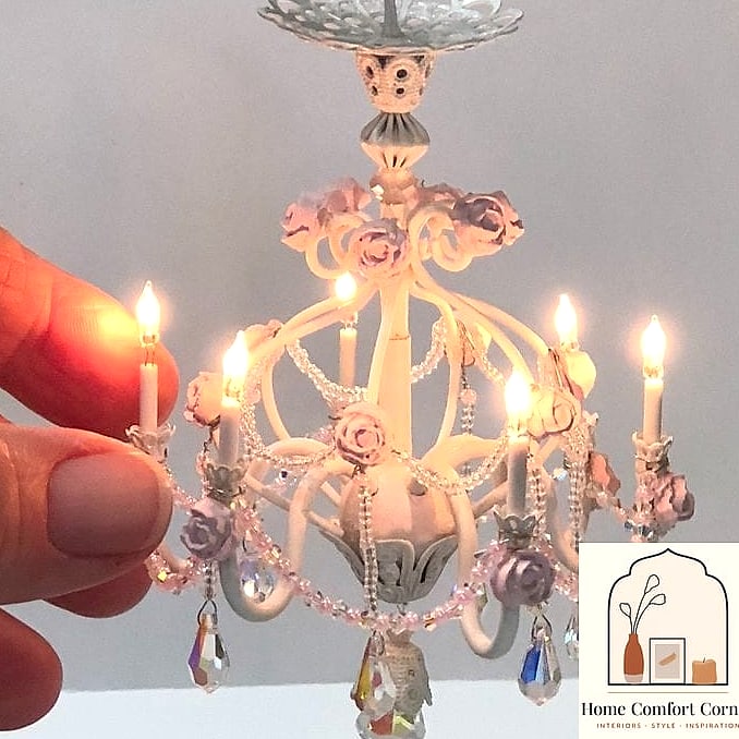 A Mini Chandelier Instead of a Standard Vanity Light