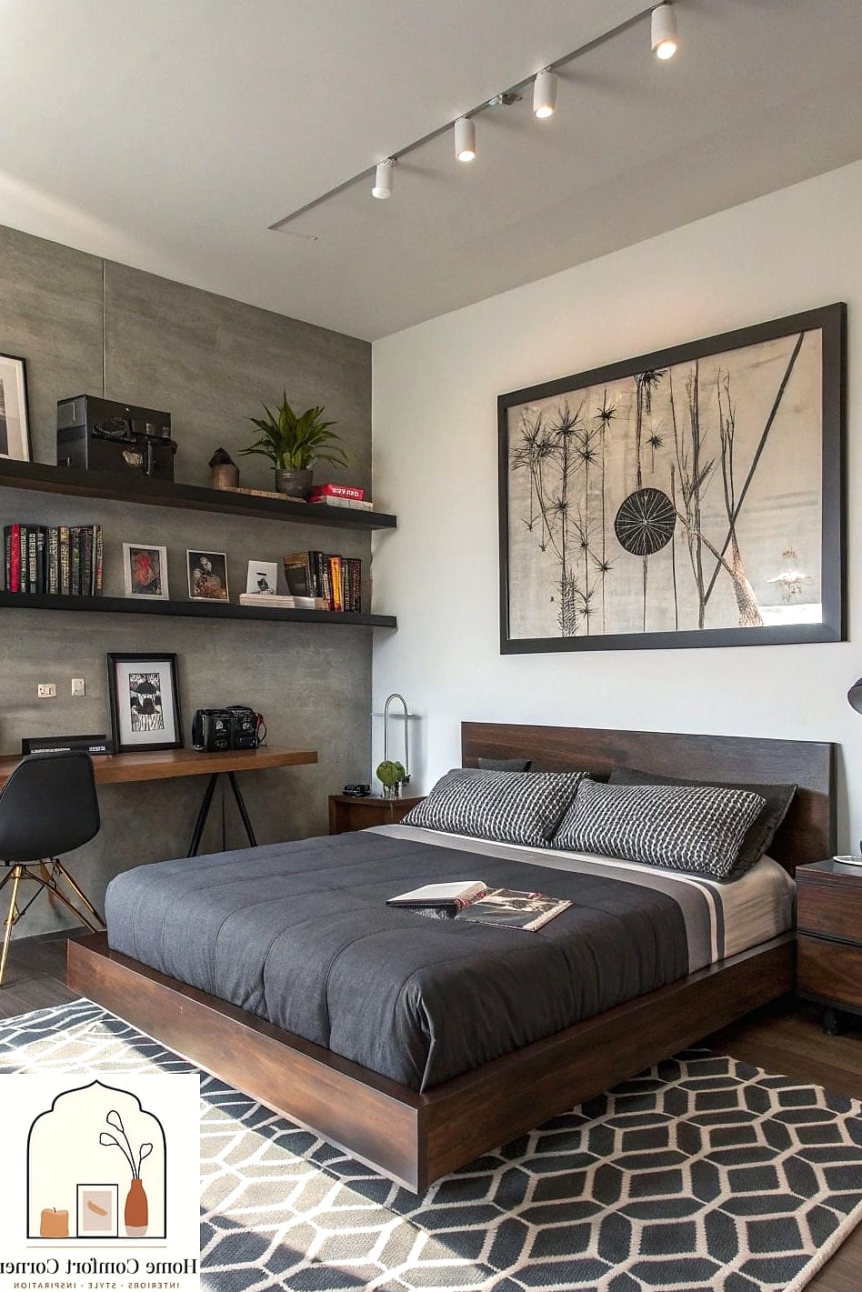 21 Stunning Mens Room Decor Ideas for Every Budget 11 Minimalist Floating Desk