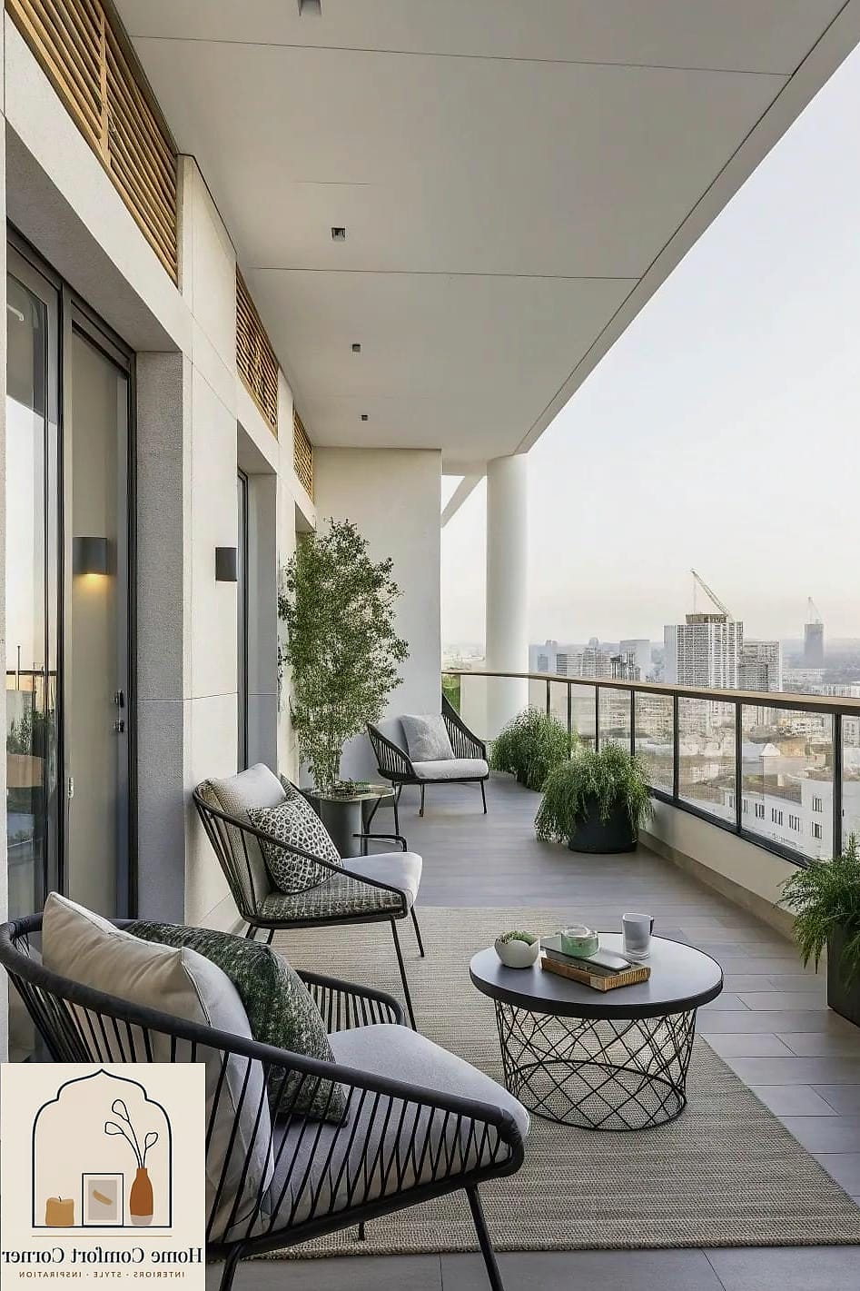 Minimalist Terrace with a Neutral Color Palette