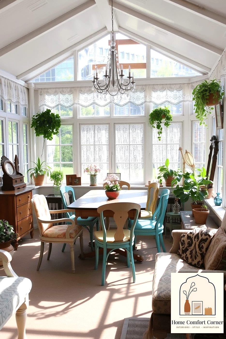 Mismatched Seating with a Cohesive Color Story