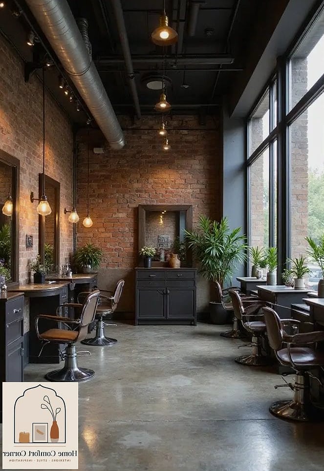 14 Hair Salon Interior Design Ideas to Steal From Interior Designers 13 Mixed Metal Fixtures for Visual Interest