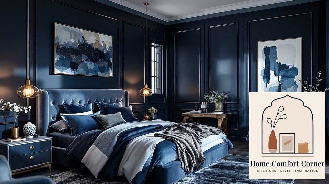Moody Blue Bedroom Retreat