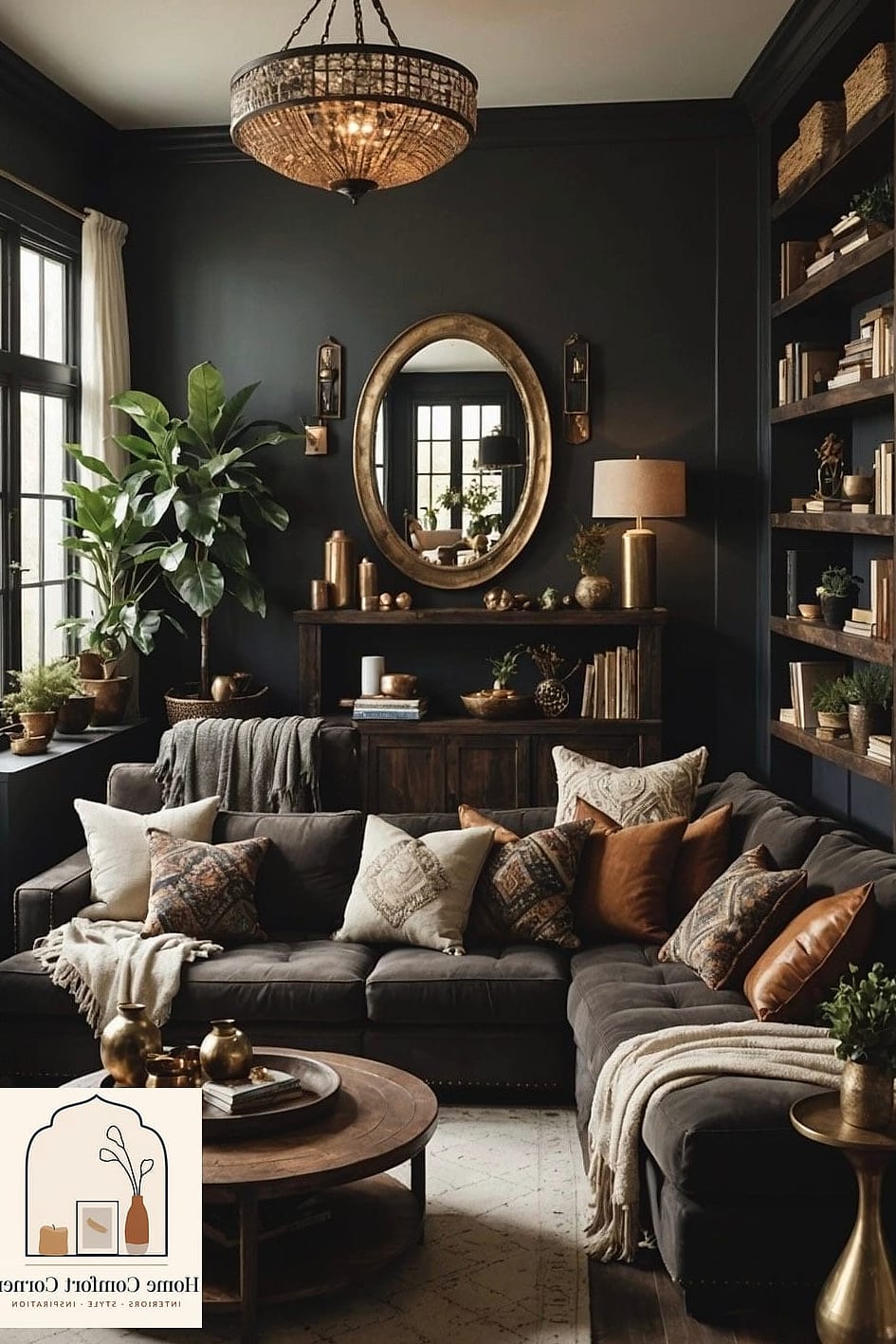 Moody Dark Academia Study Nook