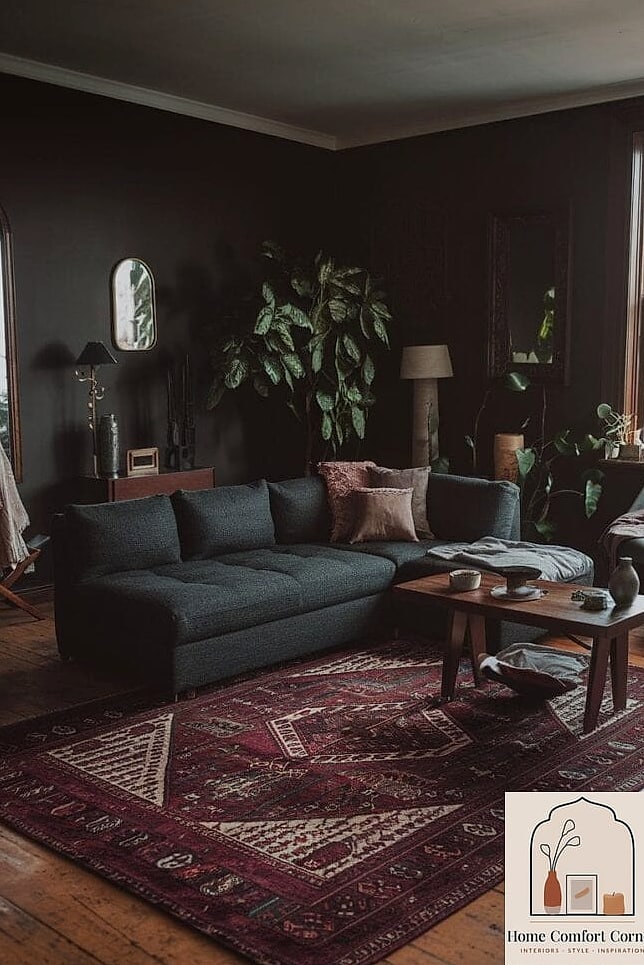 Moody Jewel Tone Statement Wall