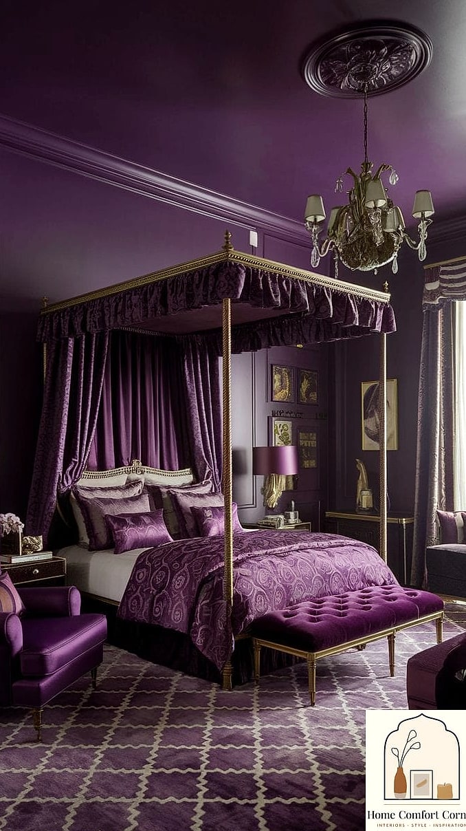 Moody Purple Home Office