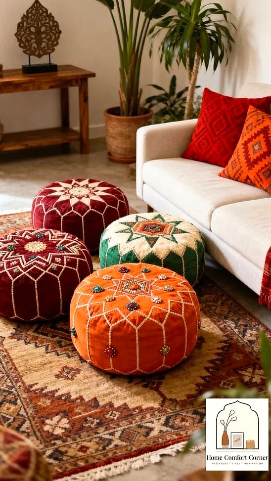 Moroccan Poufs for Flexible Seating