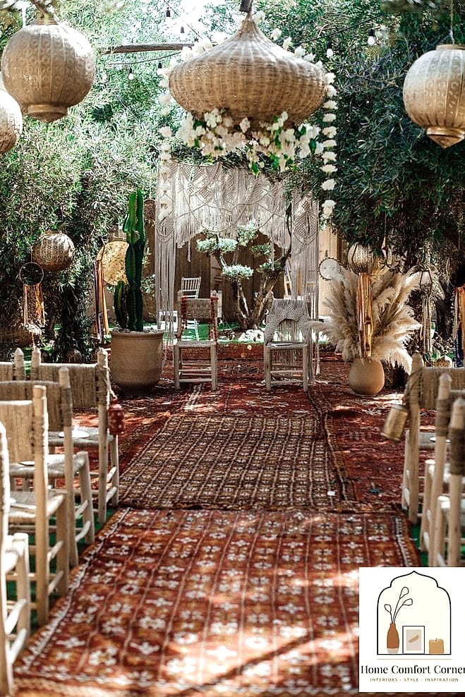 Moroccan Wedding Blankets as Accent Throws