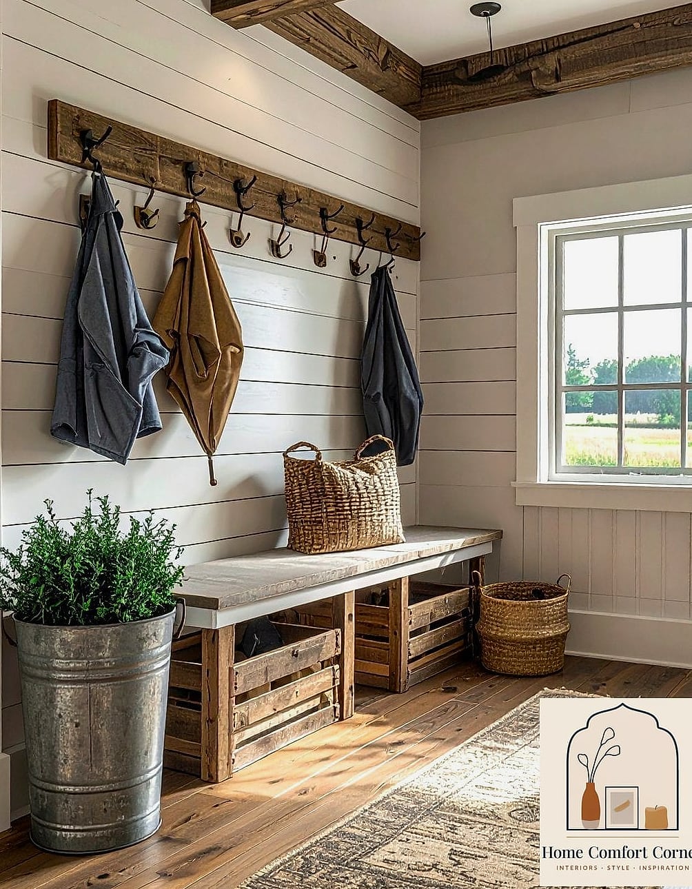 18 Farmhouse Decor Inspiration Boards You'll Want to Copy 16 Mudroom with Built-In Cubbies