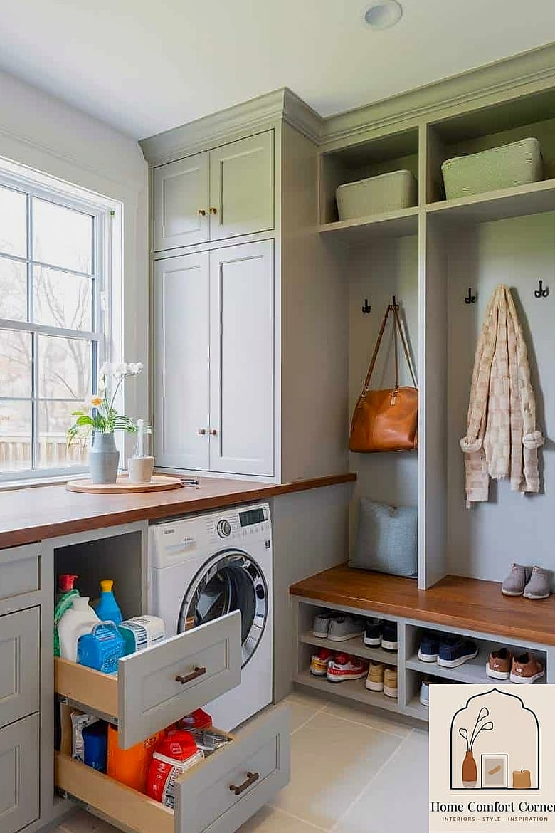20 Laundry Room Ideas Top Loader Layout Designs That Maximize Style and Function 12 Mudroom Combo Layout