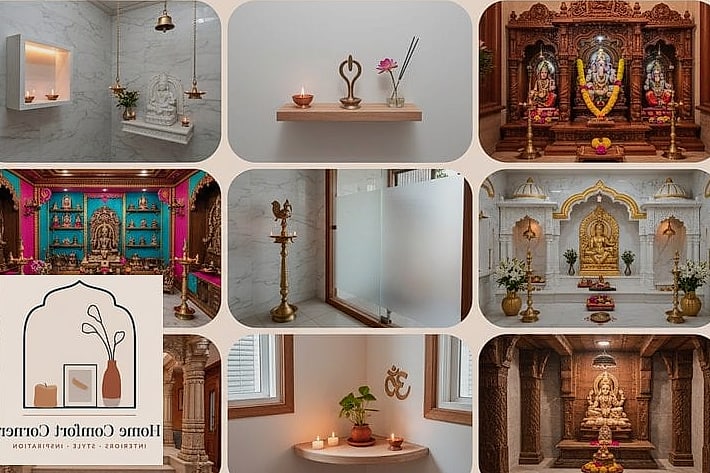 19 Pooja Room Ideas Indian Modern Designs You Need to See Right Now 16 Multi-Faith or Multi-Deity Modern Pooja Room
