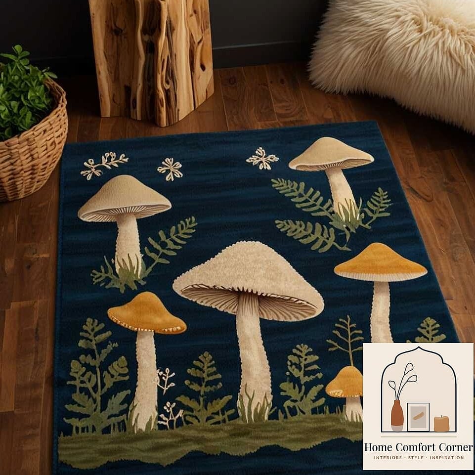 Mushroom Rugs for a Cozy Focal Point