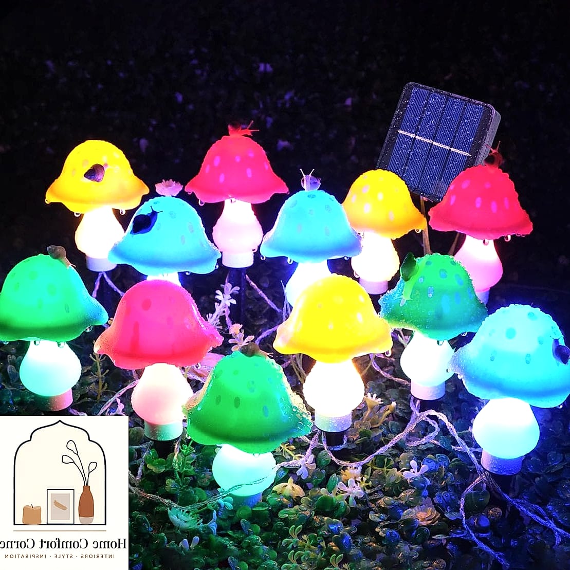 Mushroom String Lights for Kids' Rooms
