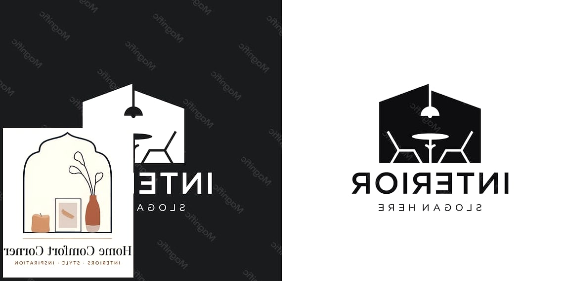 15 Beautiful Interior Design Logo Inspiration Photos Worth Saving 11 Negative Space Furniture Silhouette