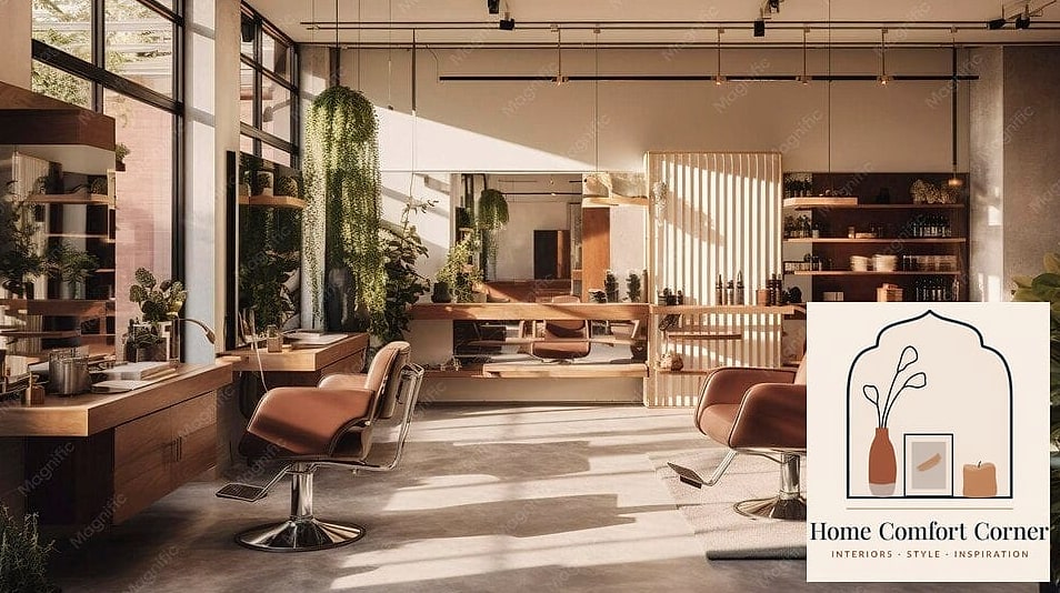 19 Salon Interior Design Ideas That Are Both Stylish and Practical 4 A Neutral Color Palette with One Bold Accent