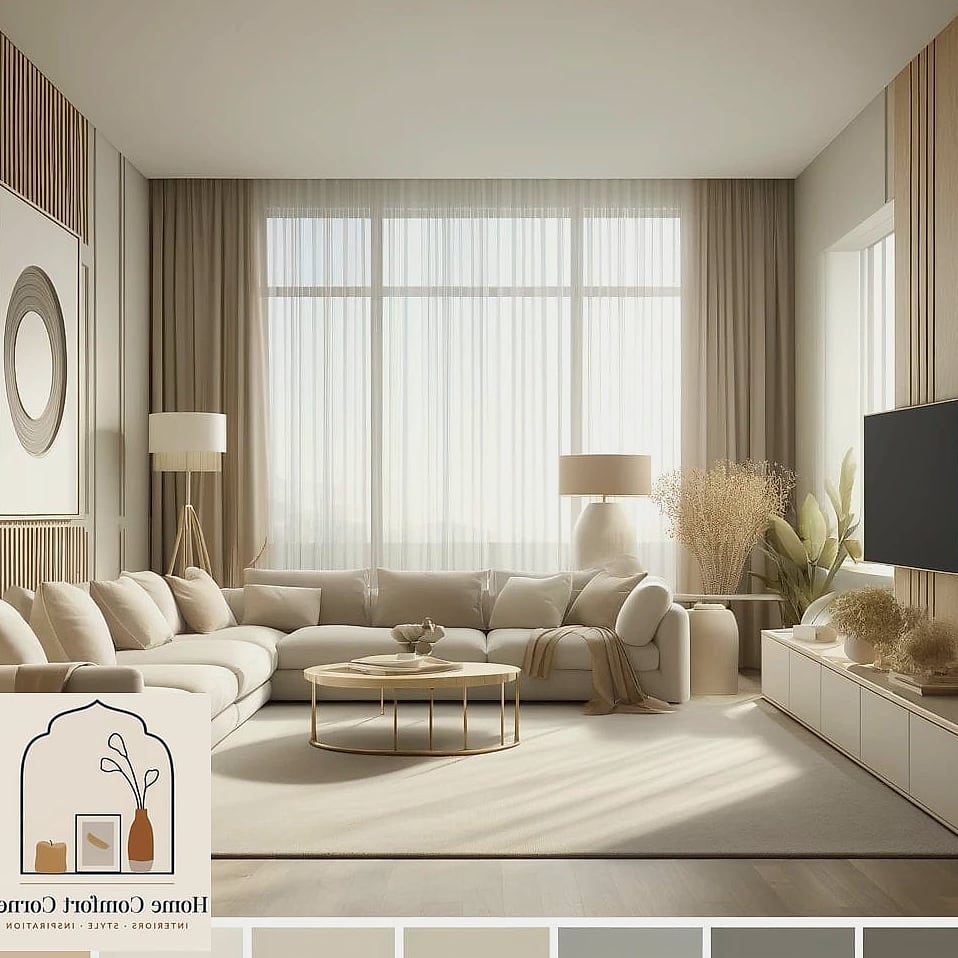 Neutral Color Palette with One Bold Accent