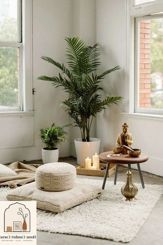 21 Meditation Room Decor Concepts That Are Actually Achievable on a Budget 13 A Neutral, Muted Color Palette