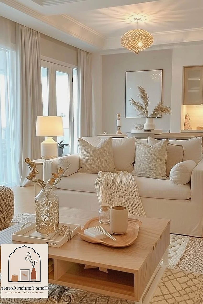 Neutral Palette With One Bold Textile