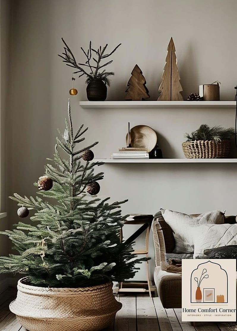 22 Stunning Christmas Room Decor Ideas Ideas for Every Budget 14 A Neutral, Scandinavian-Inspired Christmas Look