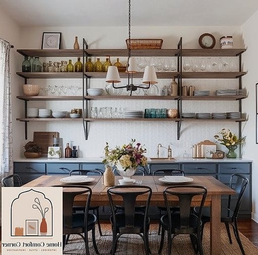 Open Shelving for Display and Storage