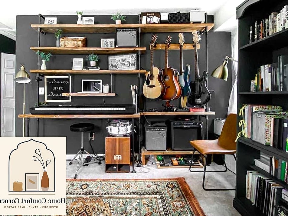 Open Shelving for Vinyl and Sheet Music