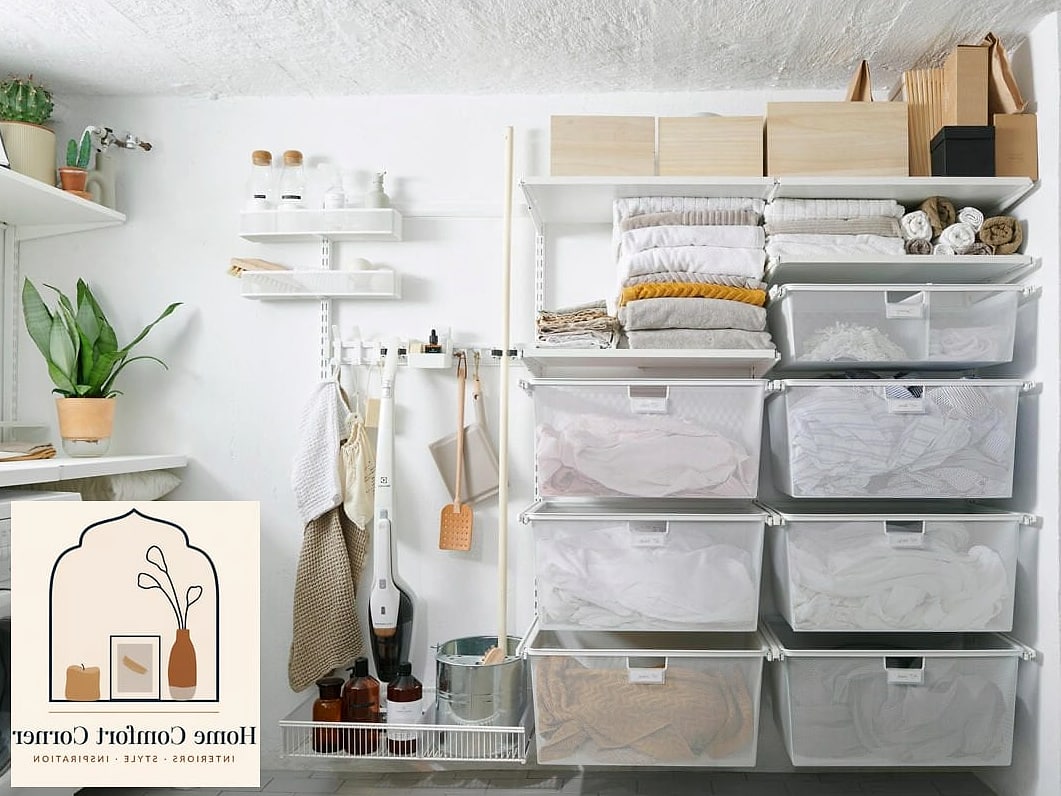 Open Shelving for Cleaning Supplies