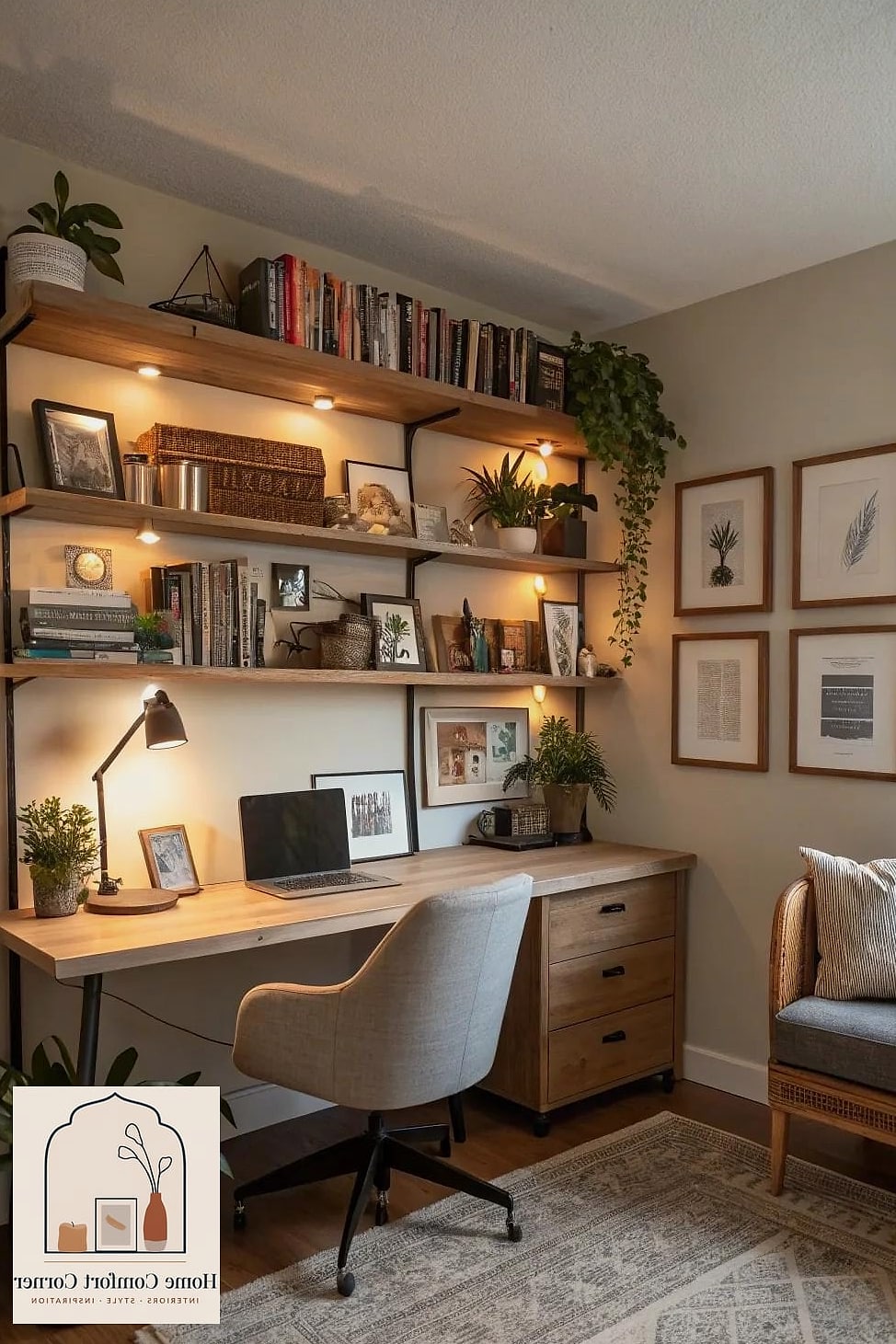 Open Shelving for Books and Personal Touches